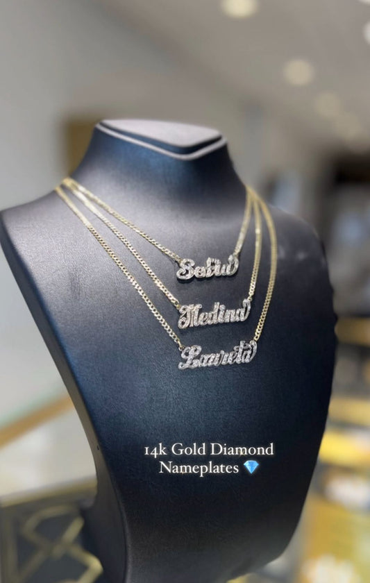 Solid 14k Gold Nameplate