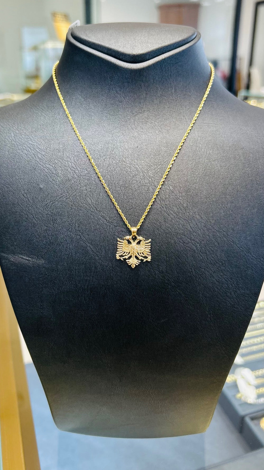 Albanian Eagle with natural diamond eyes