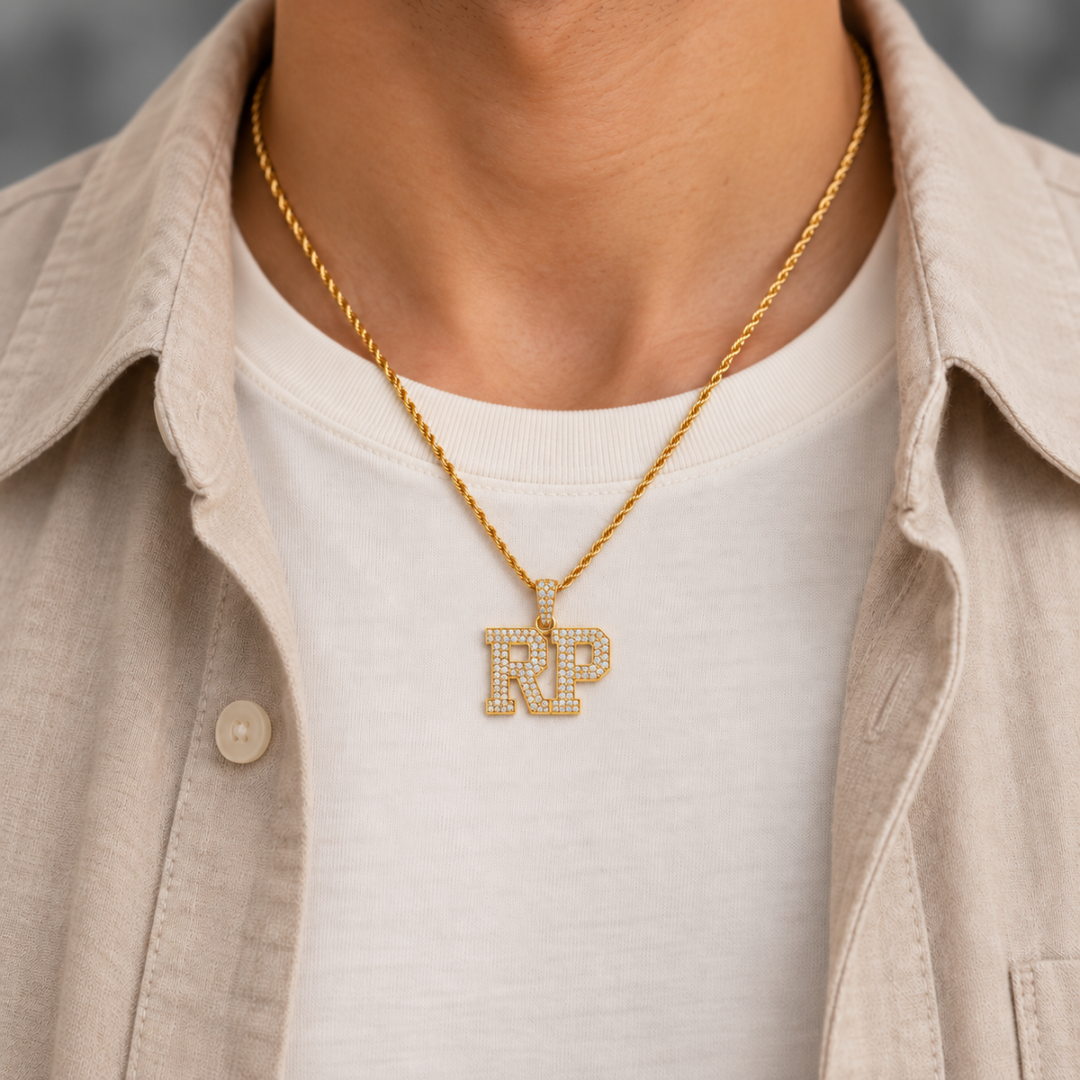 Custom Initial Diamond Pendant