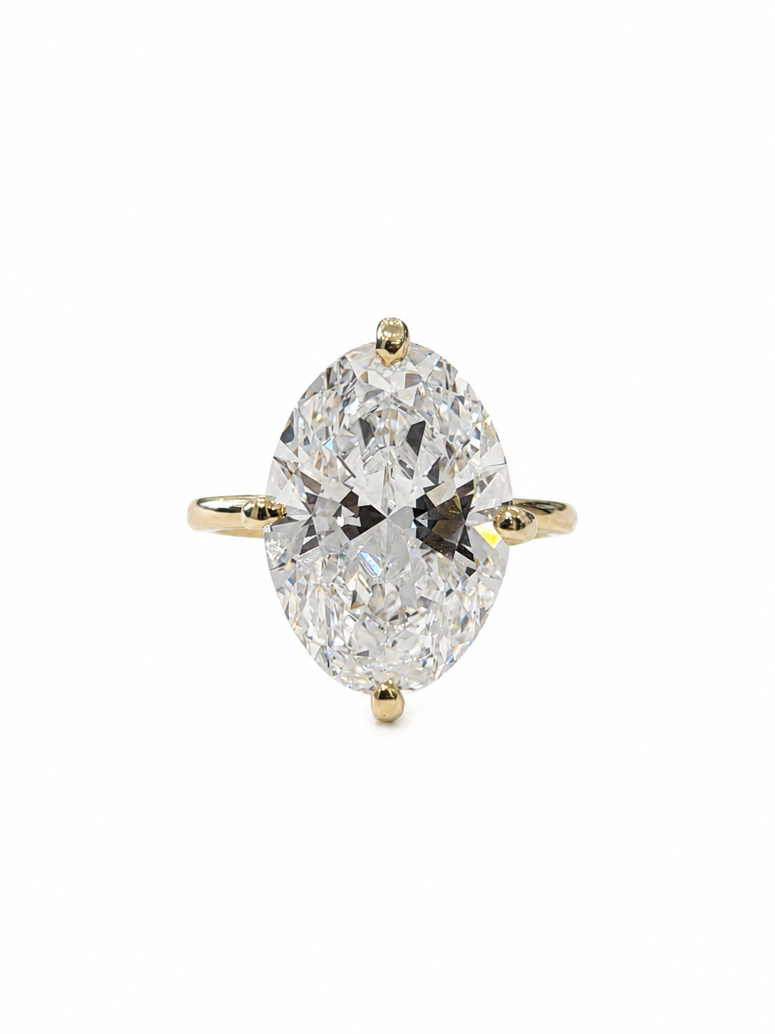 Oval Lab Solitaire Engagement Ring