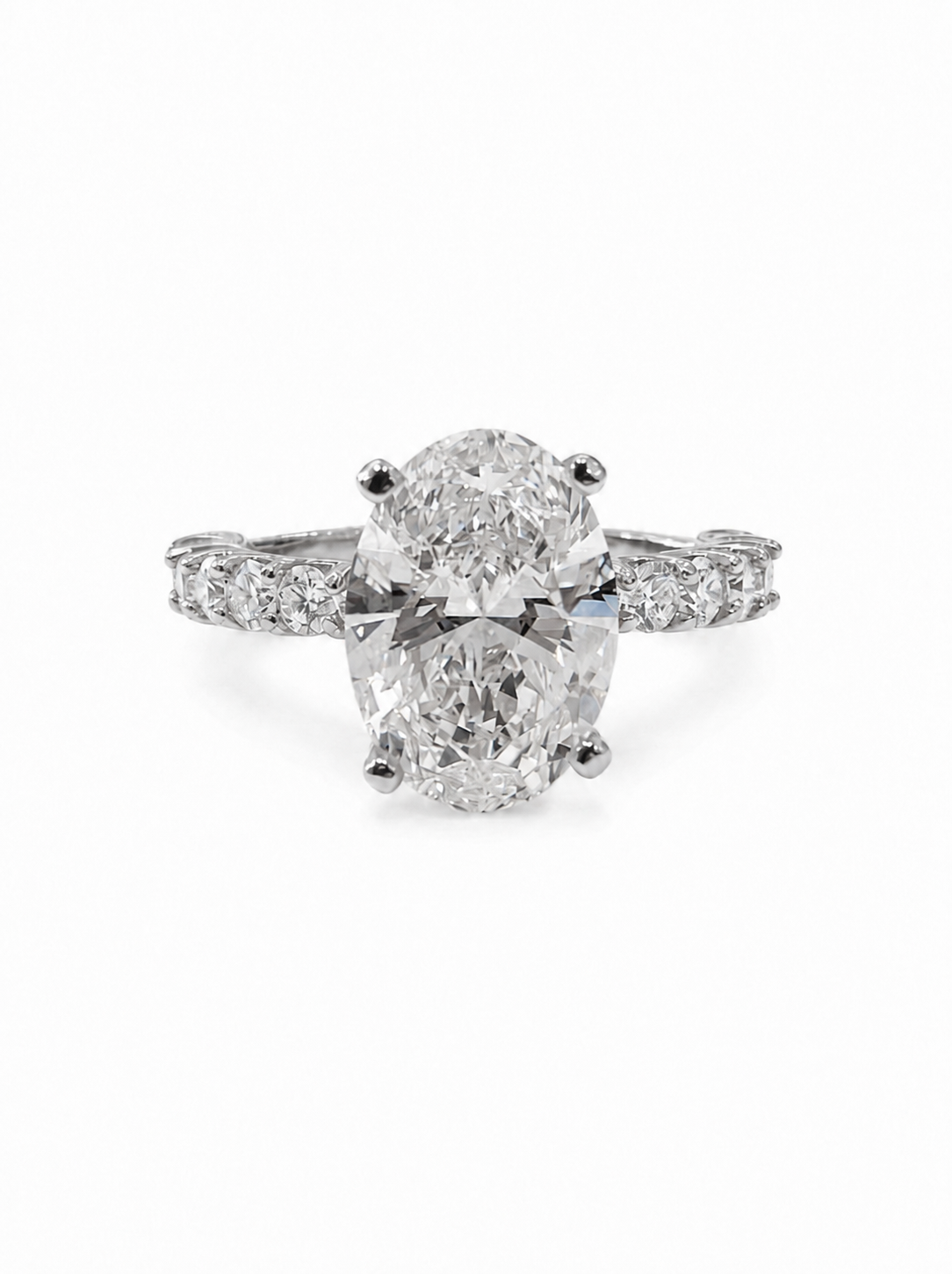 Oval Hidden Halo Basket Engagement Ring