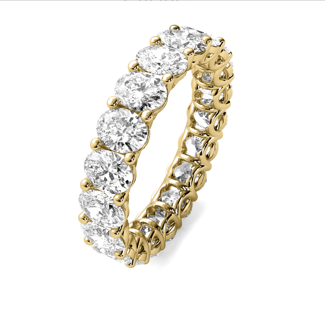 2.5ct - 3ct Oval U Prong Eternity Band