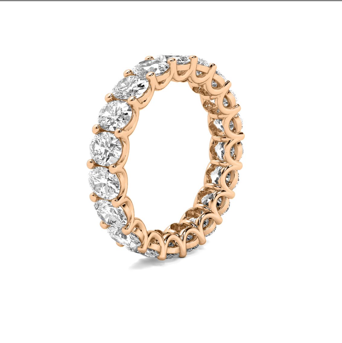 2.5ct - 3ct Oval U Prong Eternity Band
