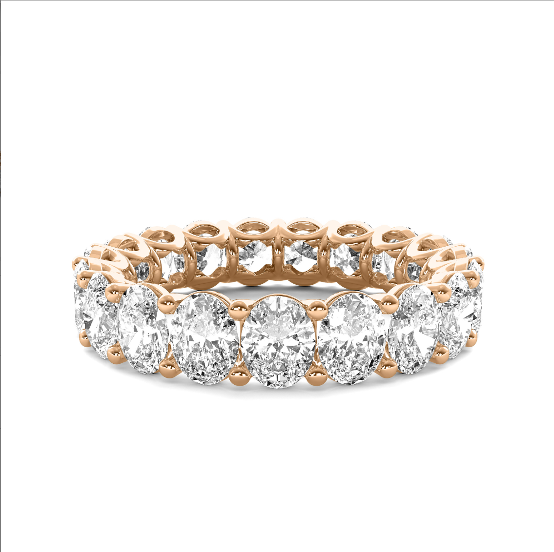 2.5ct - 3ct Oval U Prong Eternity Band