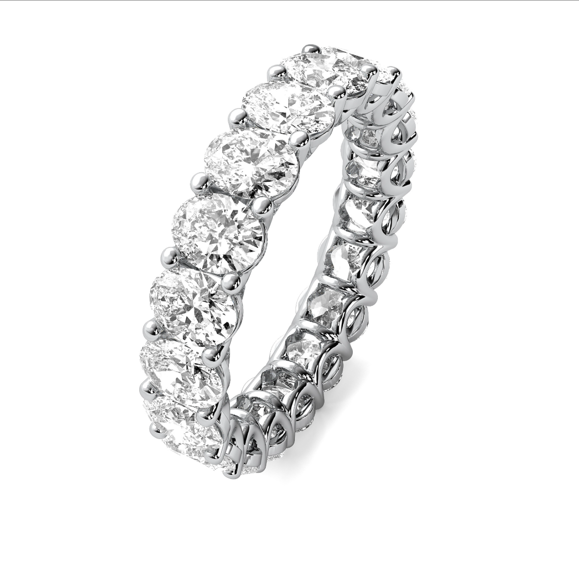 2.5ct - 3ct Oval U Prong Eternity Band