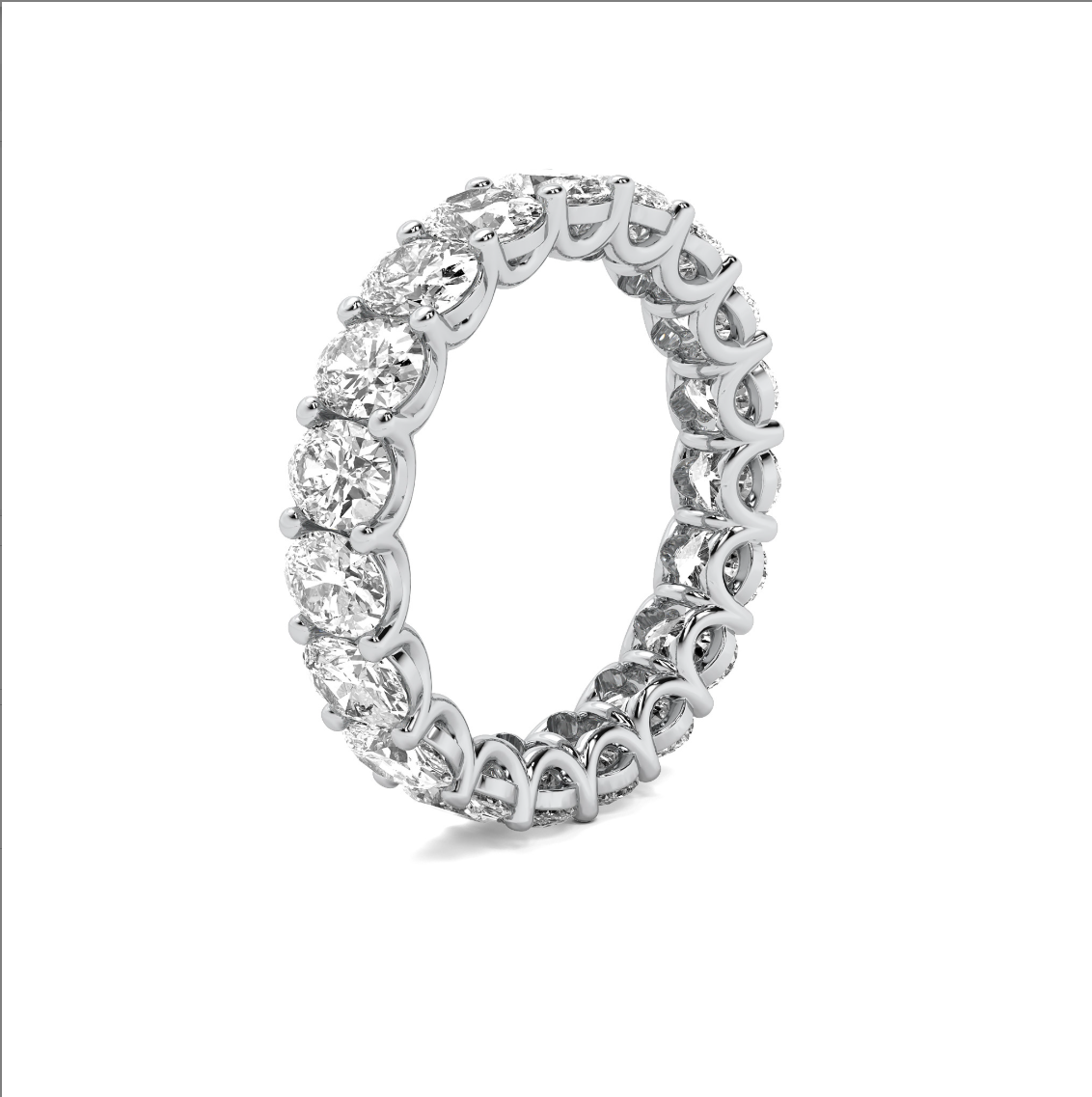 2.5ct - 3ct Oval U Prong Eternity Band