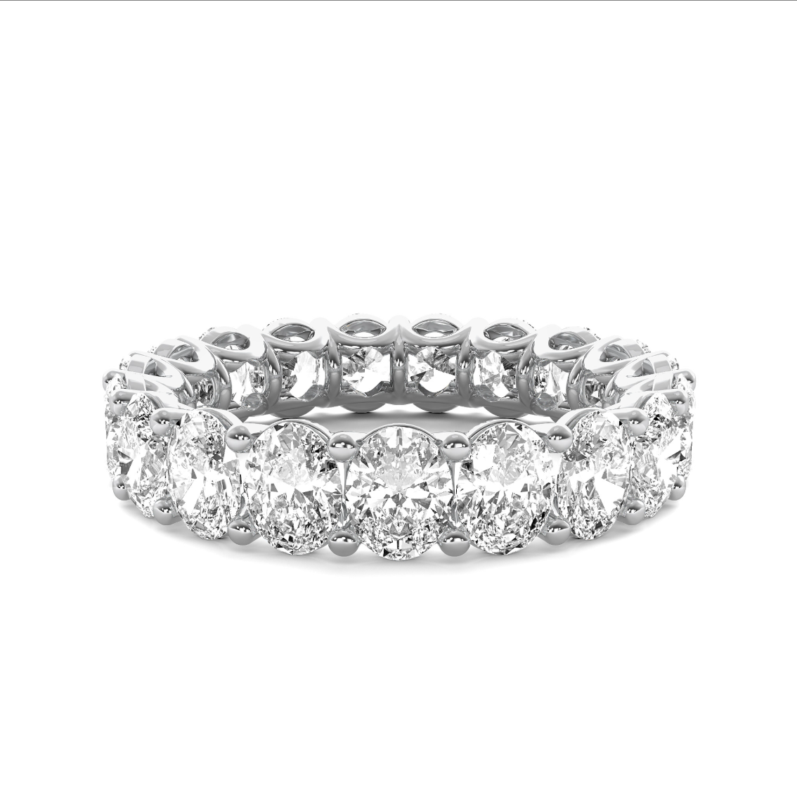 2.5ct - 3ct Oval U Prong Eternity Band