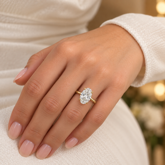 Moval Tulip Basket Engagement Ring
