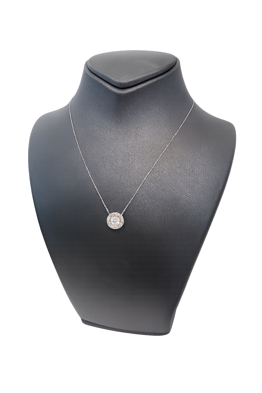 1 Carat Lab Diamond with 14k white gold necklace