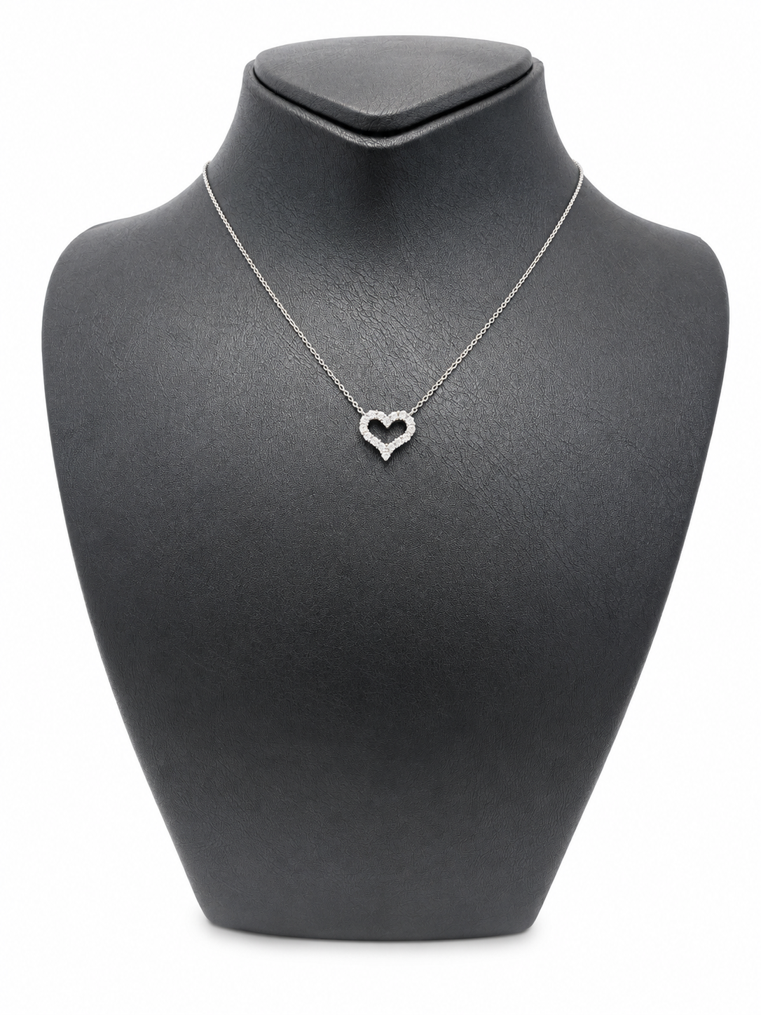 Cubic Zirconia .6ct Heart shaped necklace