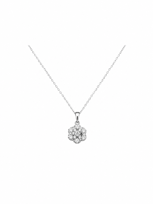Diamond Flower Pendant