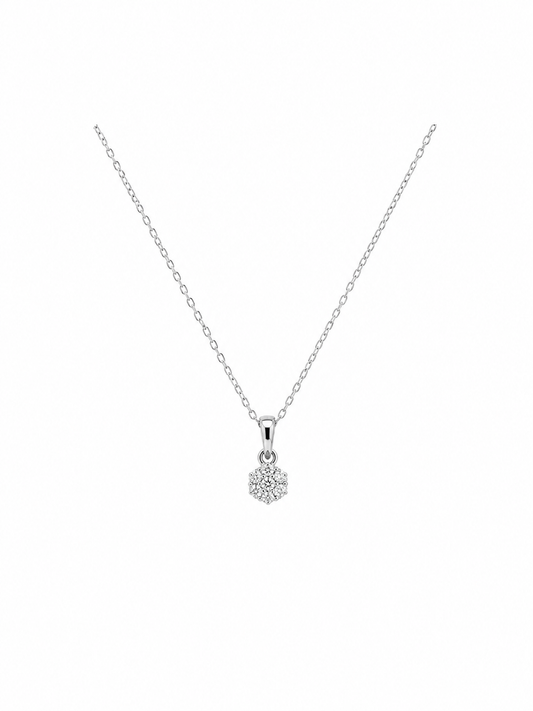 Small Diamond Flower Pendant