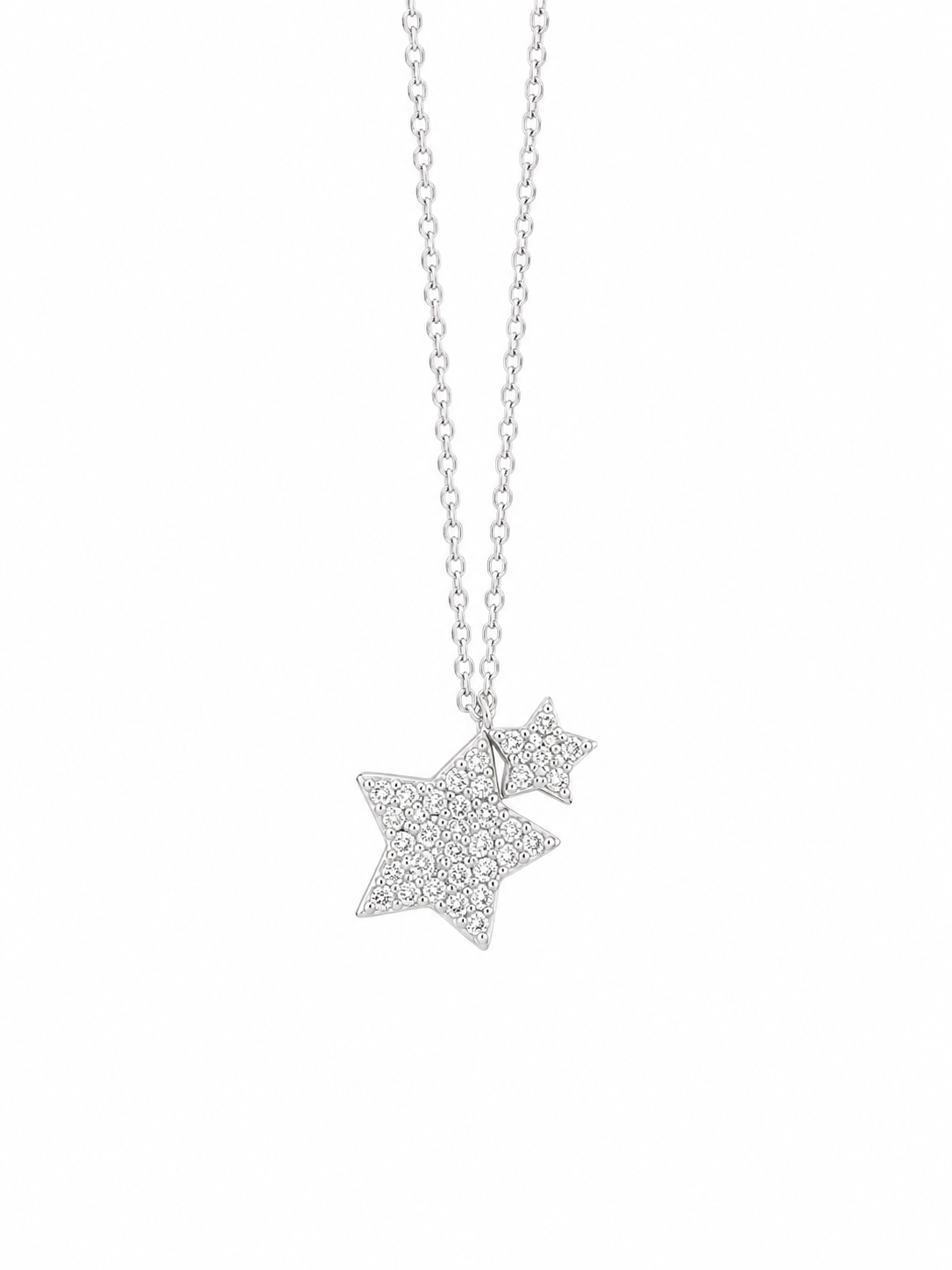 Double Star Diamond Pendant