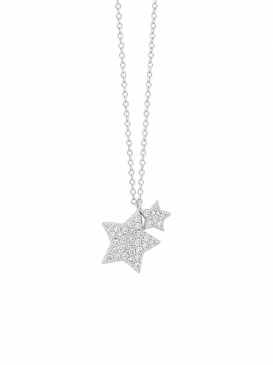 Double Star Diamond Pendant