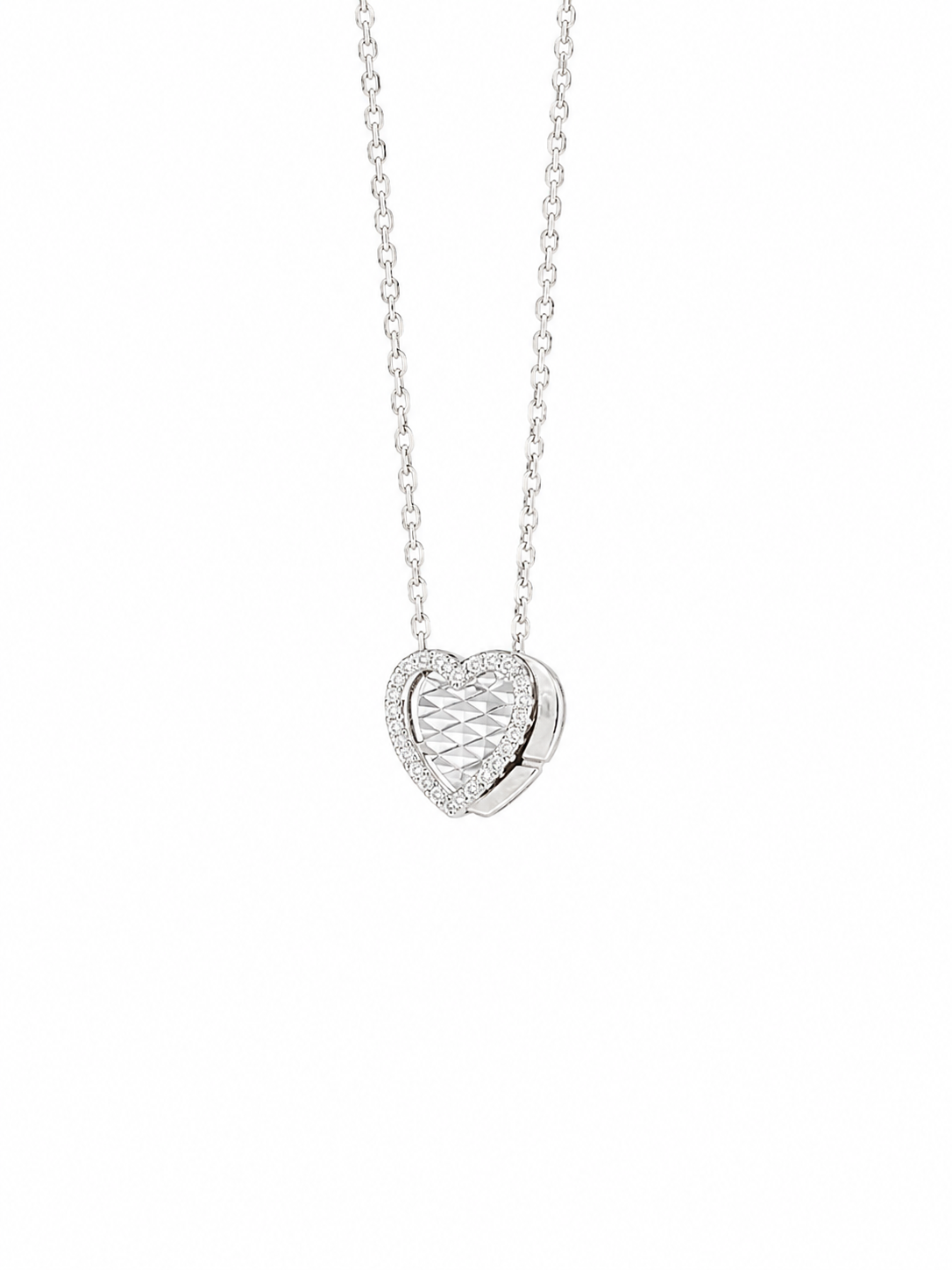 3D Diamond Heart Charm