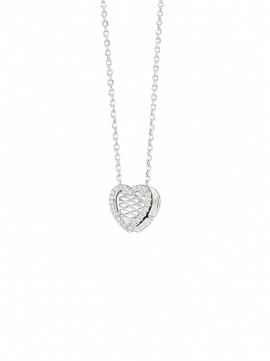 3D Diamond Heart Charm