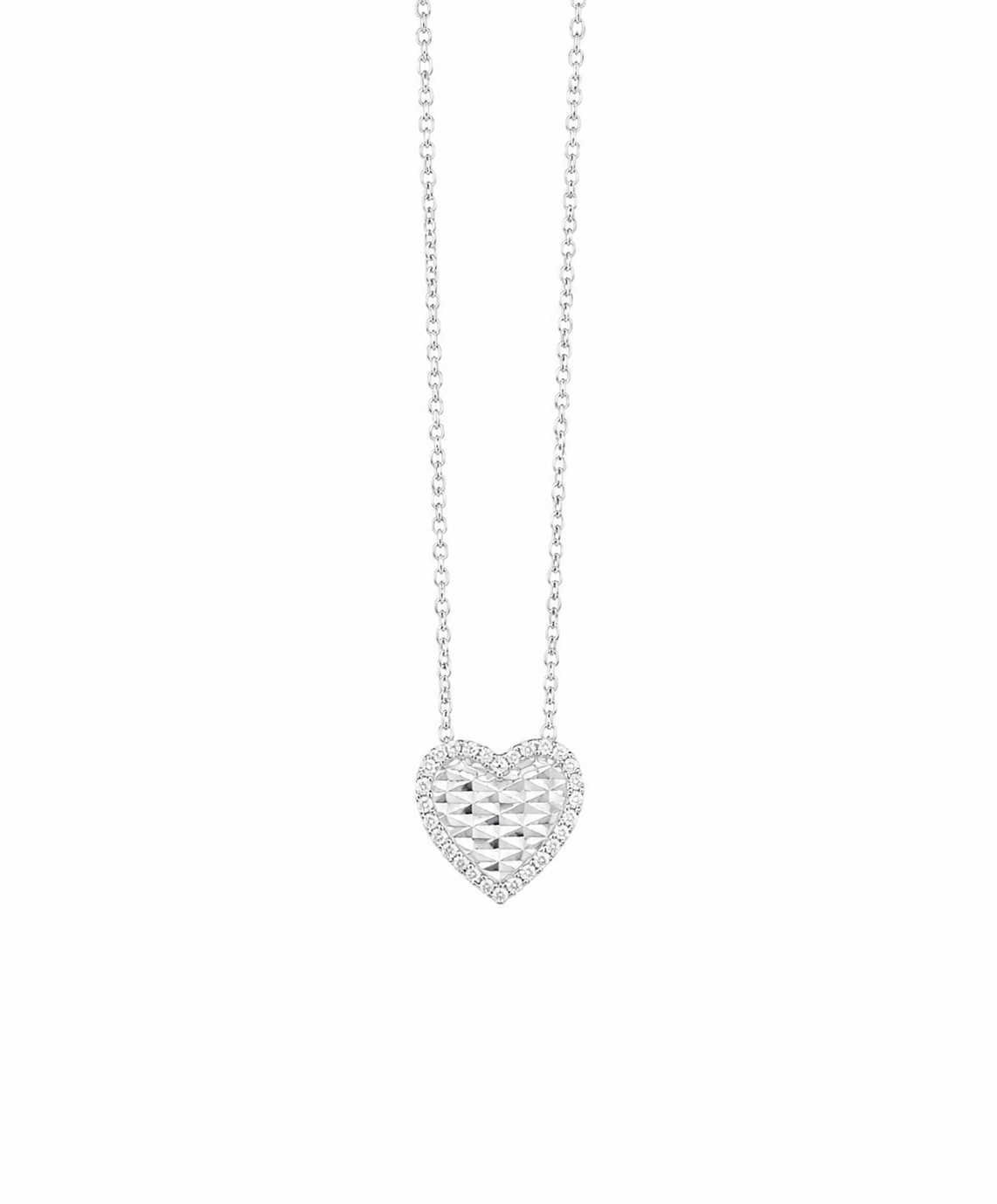 3D Diamond Heart Charm