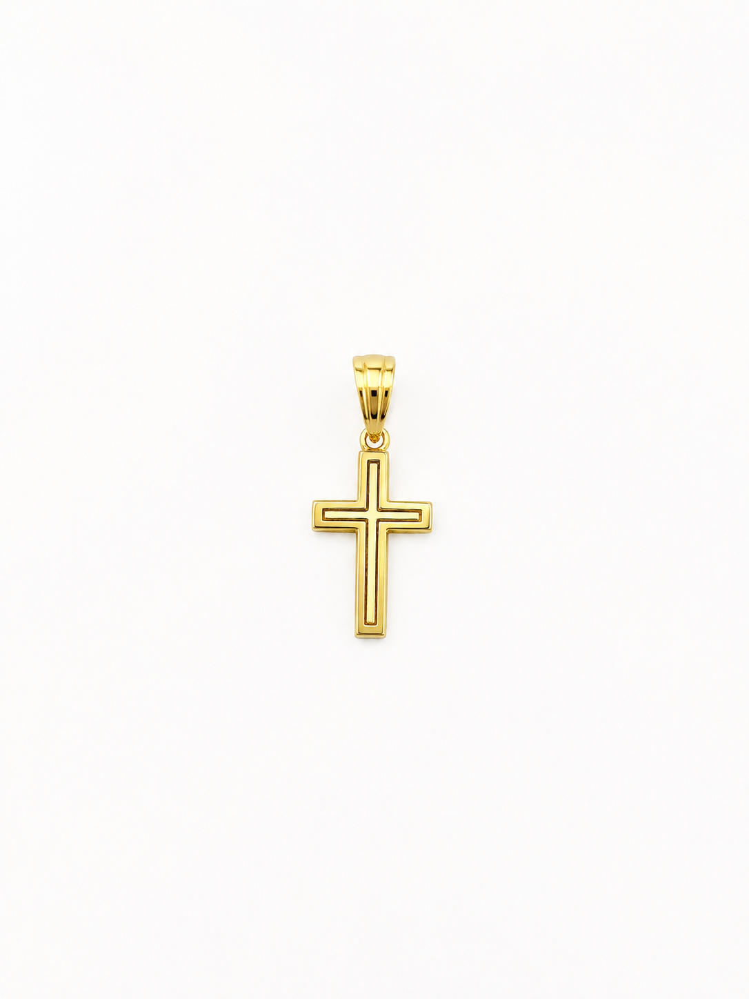 14k Yellow Gold Plain Cross