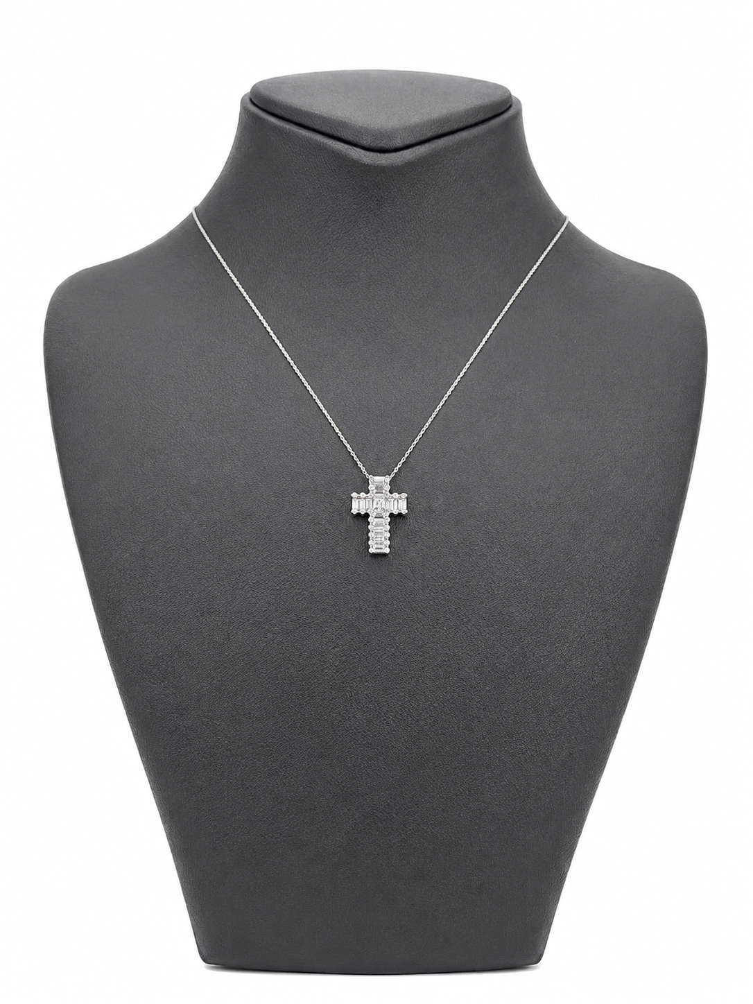 Emerald Cut Diamond Cross