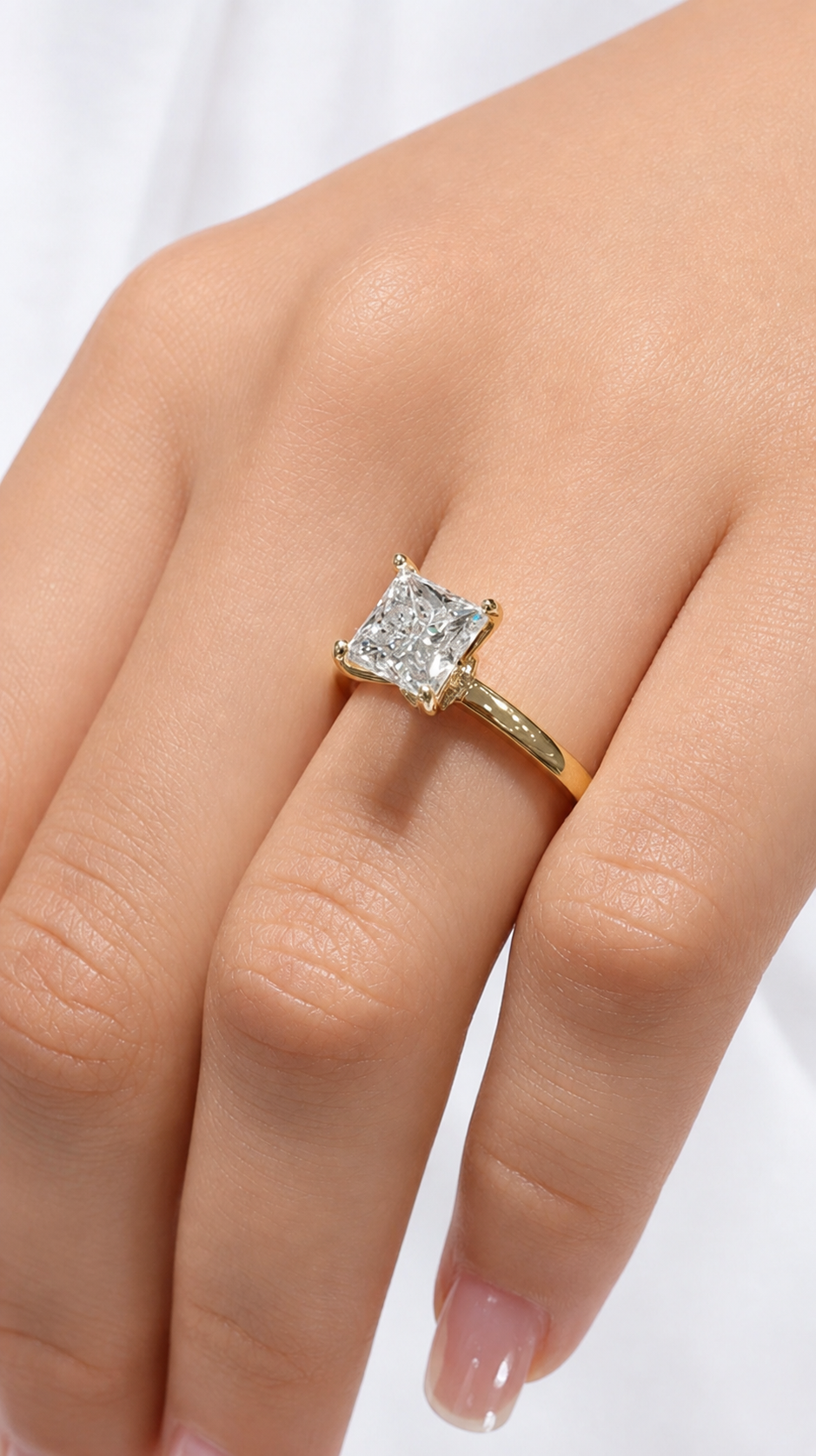 Princess Cut Diamond Solitaire Engagement Ring
