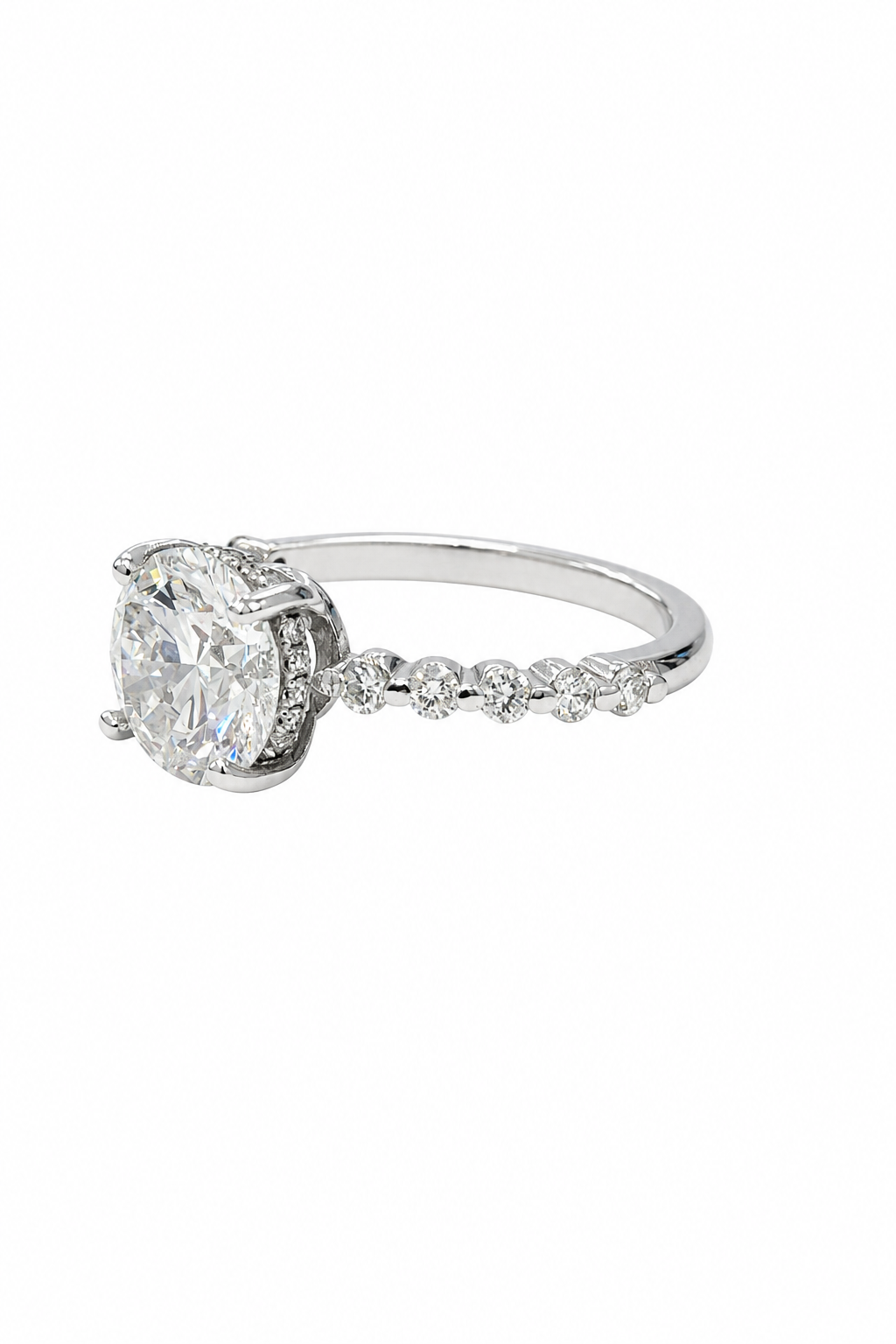 Round Lab Engagement Ring