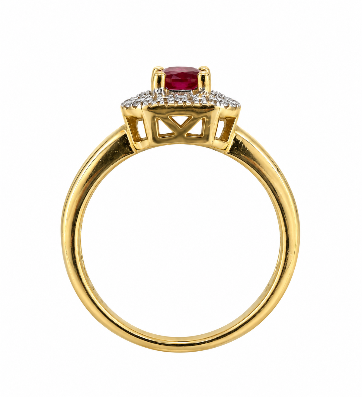 Yellow Gold Ruby Designer Ring