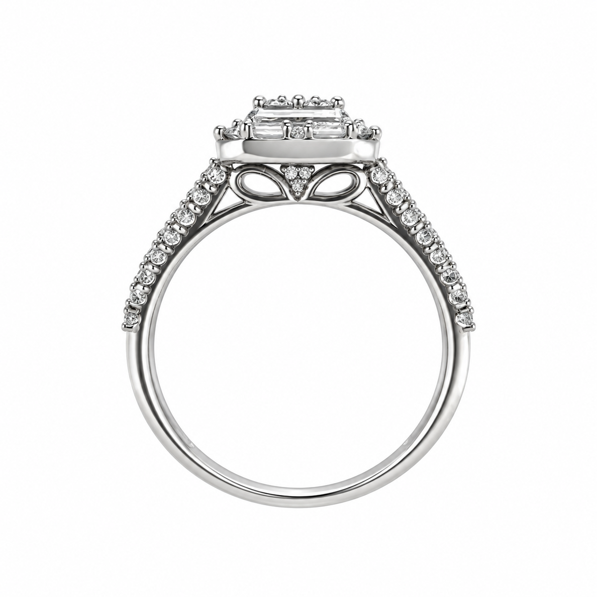 Large Round & Baguette Bridal Set