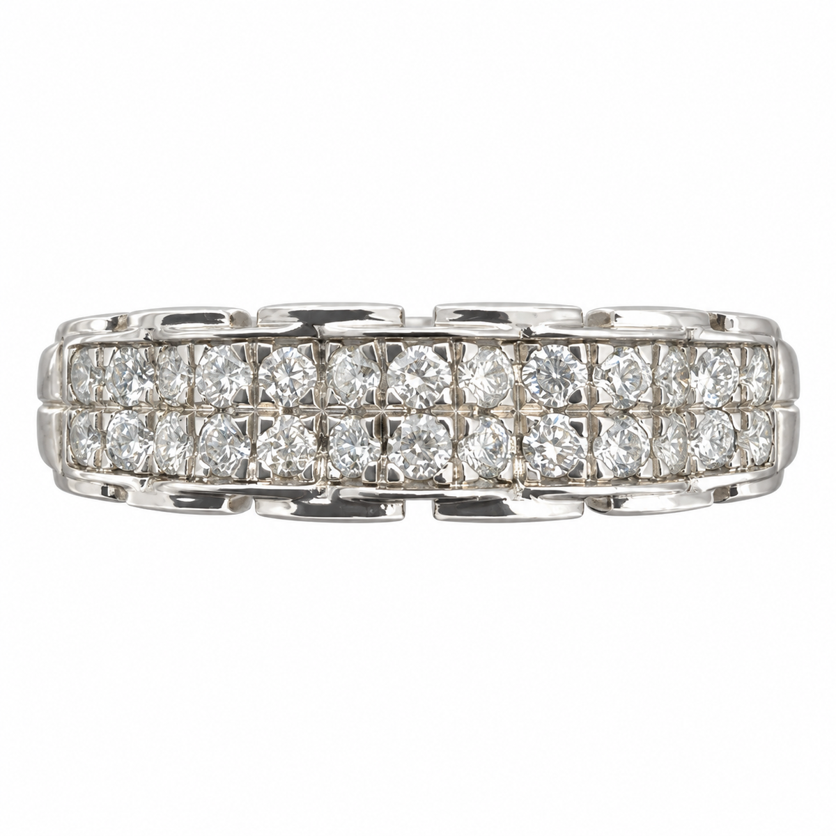 Double Halo Ridge Band Bridal Set