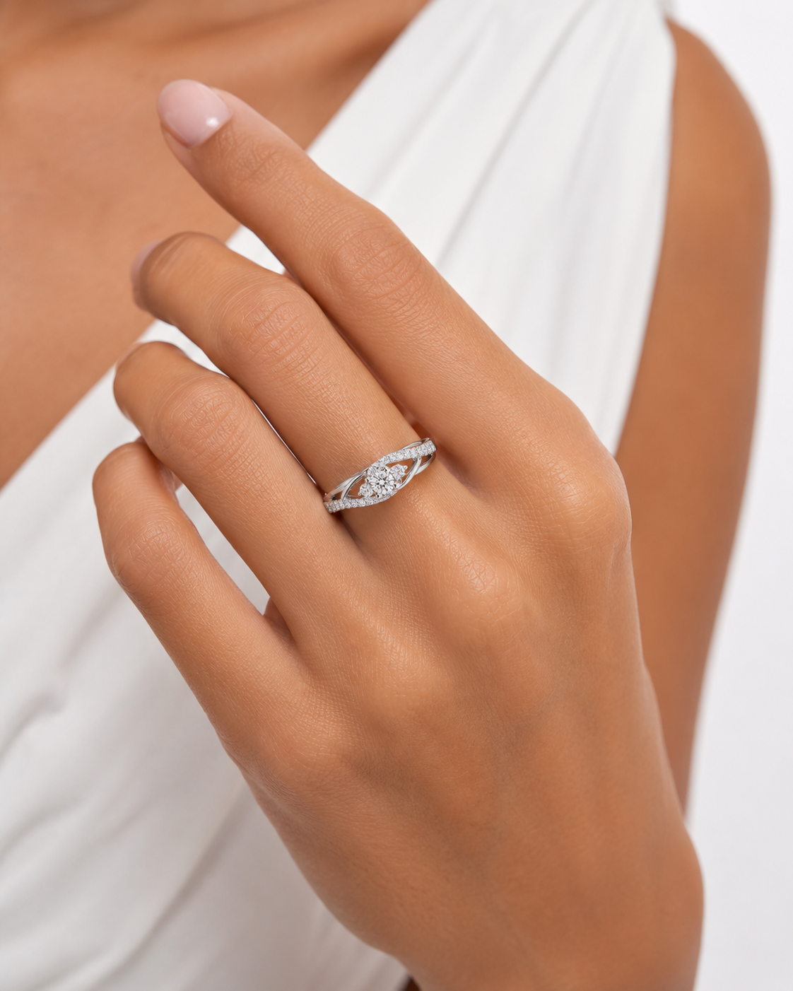 3 Stone Diamond Promise Ring