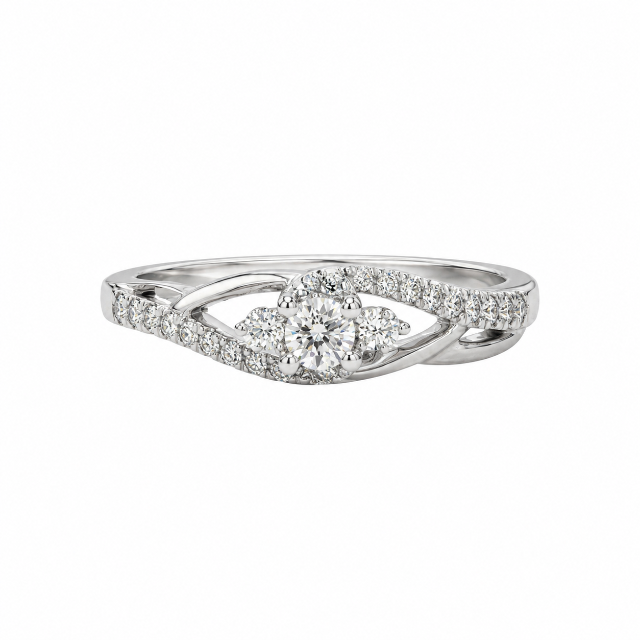 3 Stone Diamond Promise Ring