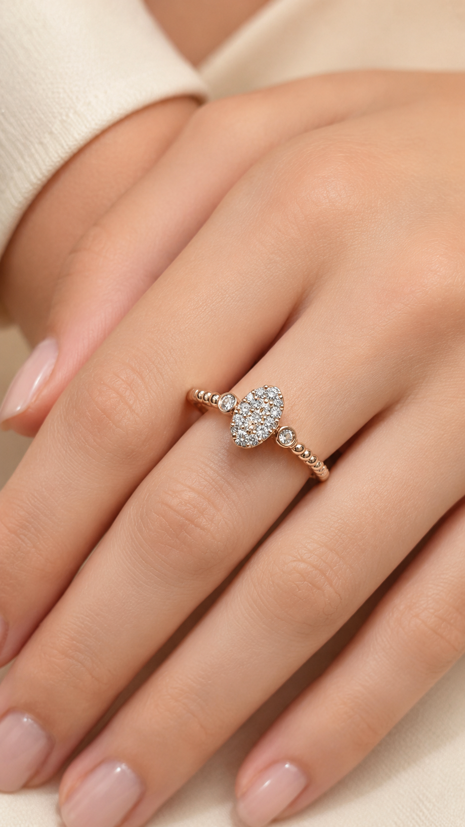 Natural Diamond Promise Ring