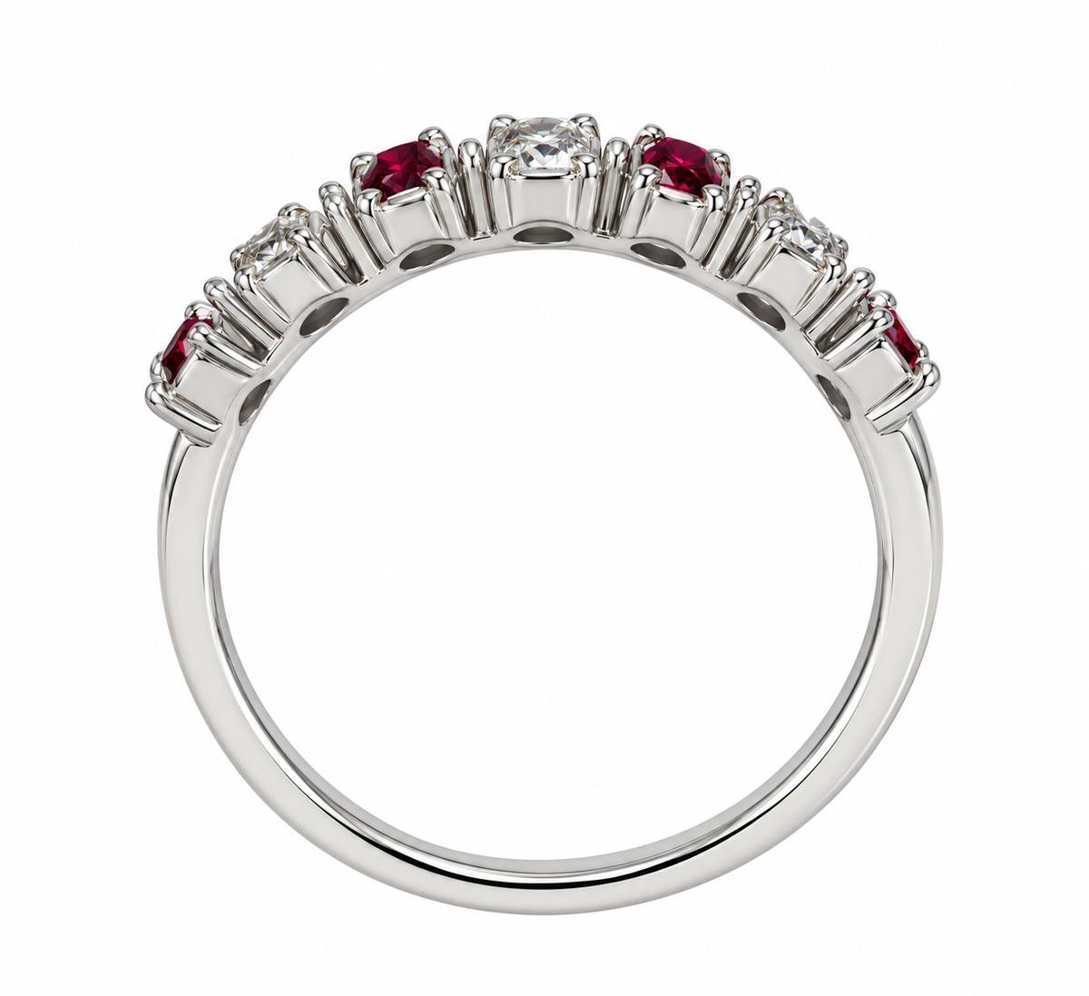 Ruby/Sapphire Diamond Stack Band