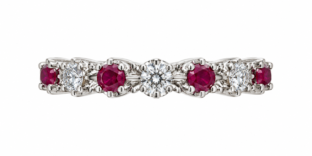 Ruby/Sapphire Diamond Stack Band