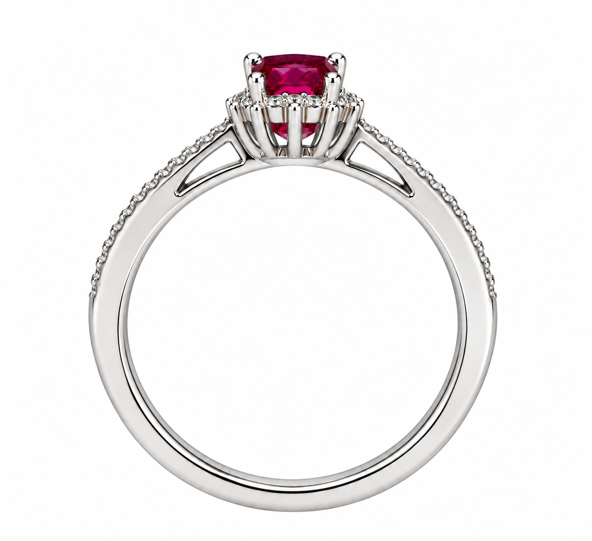 Emerald/Ruby Floral Diamond Designer Ring
