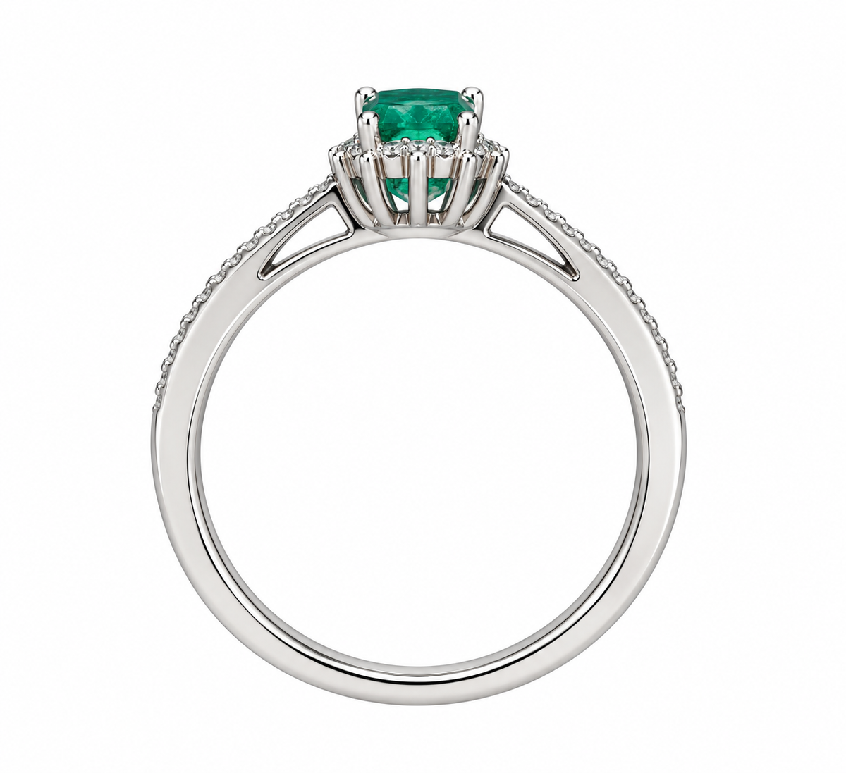 Emerald/Ruby Floral Diamond Designer Ring