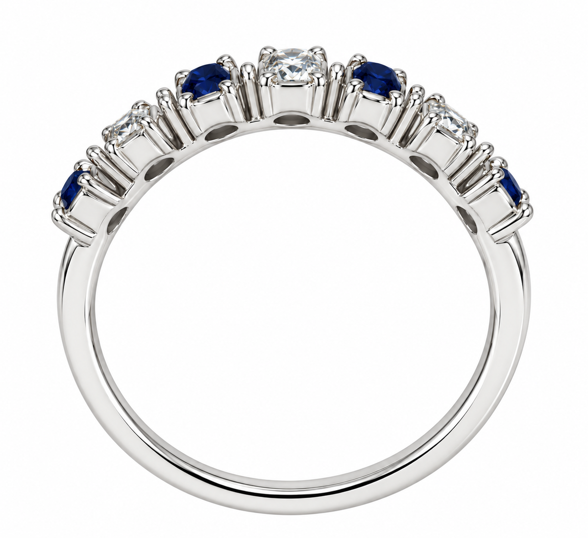Ruby/Sapphire Diamond Stack Band