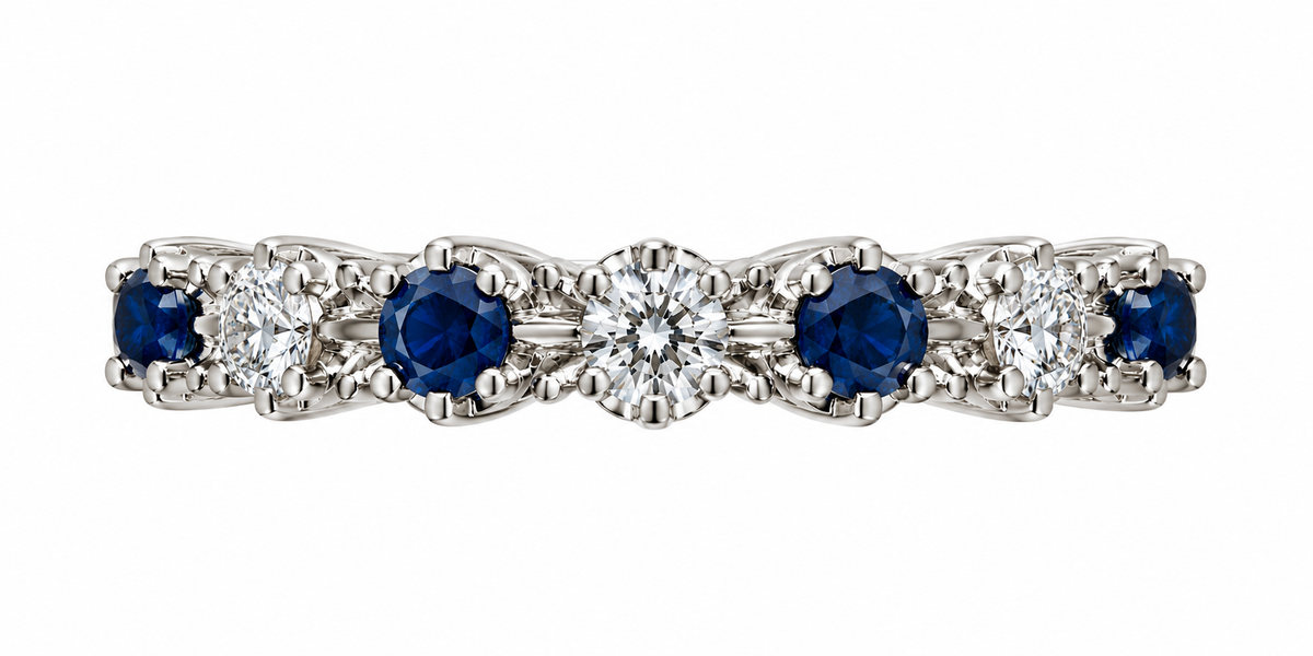 Ruby/Sapphire Diamond Stack Band