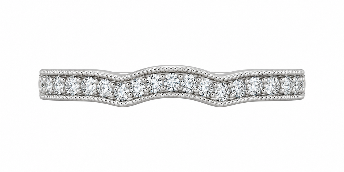 Diamond Split Shank Pave Bridal Ring Set