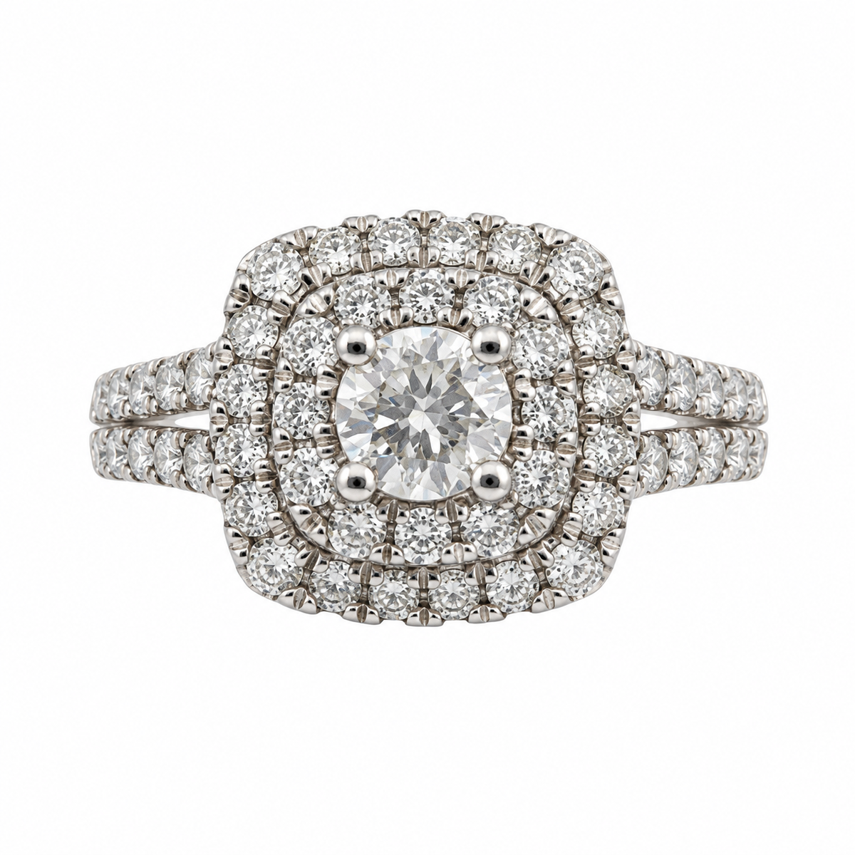 Double Halo Split Shank Bridal Set