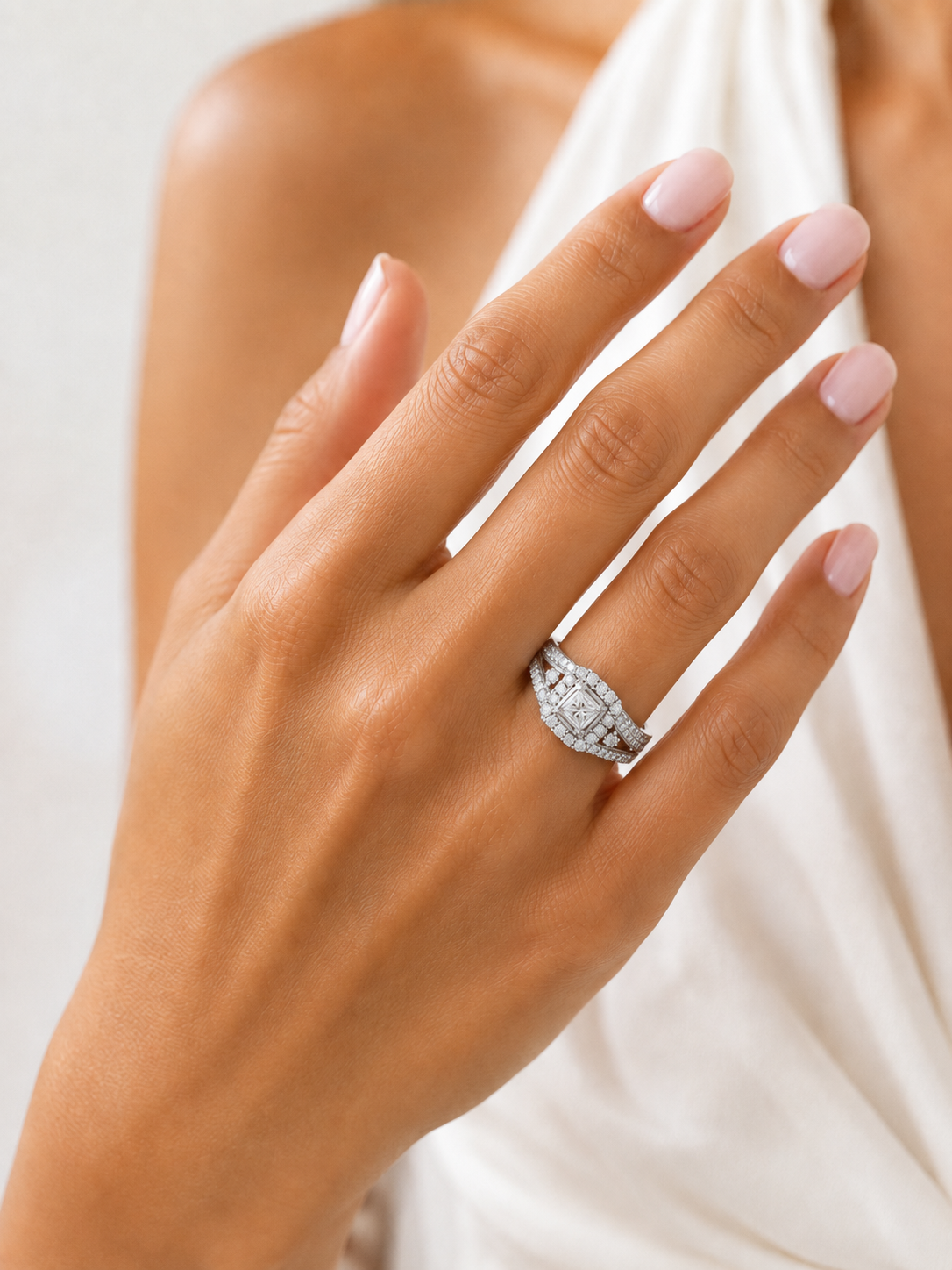 Vintage Style Split Shank Bridal Set