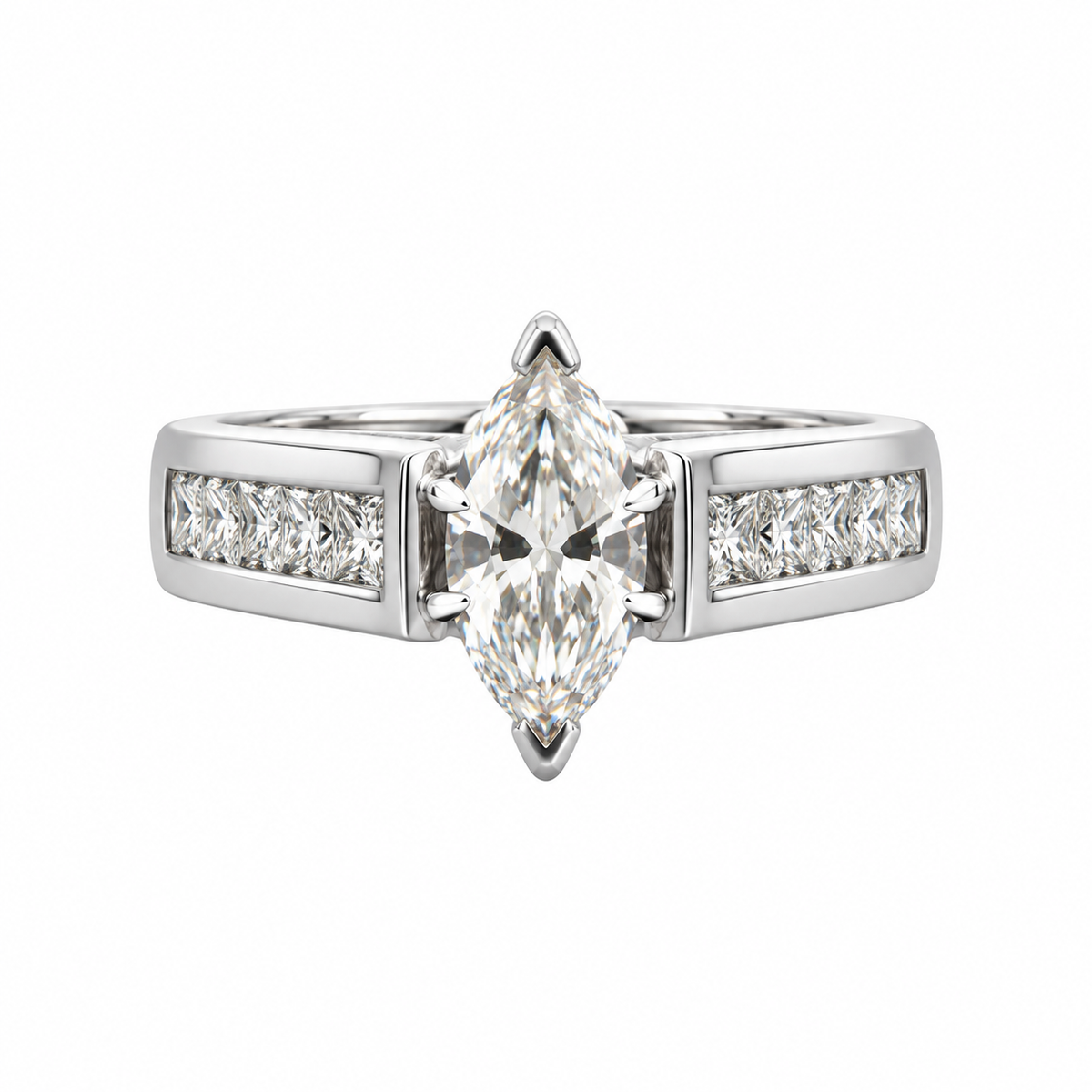 Marquise Elevated Basket Engagement Ring