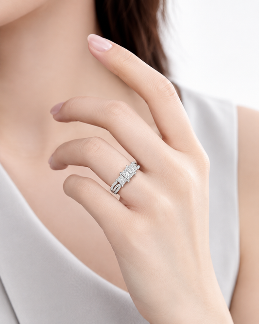 3 Stone Diamond Engagement Ring