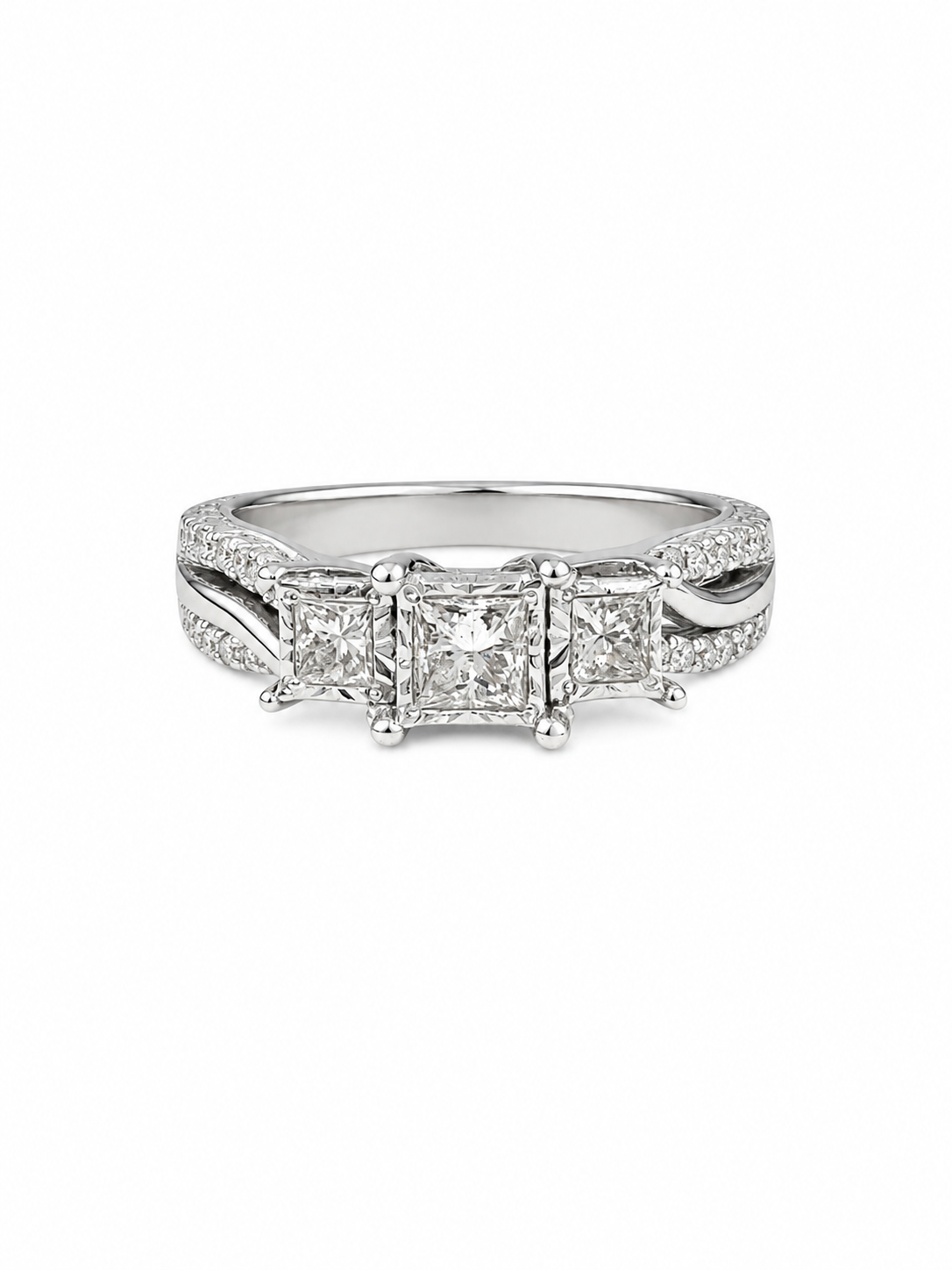 3 Stone Diamond Engagement Ring