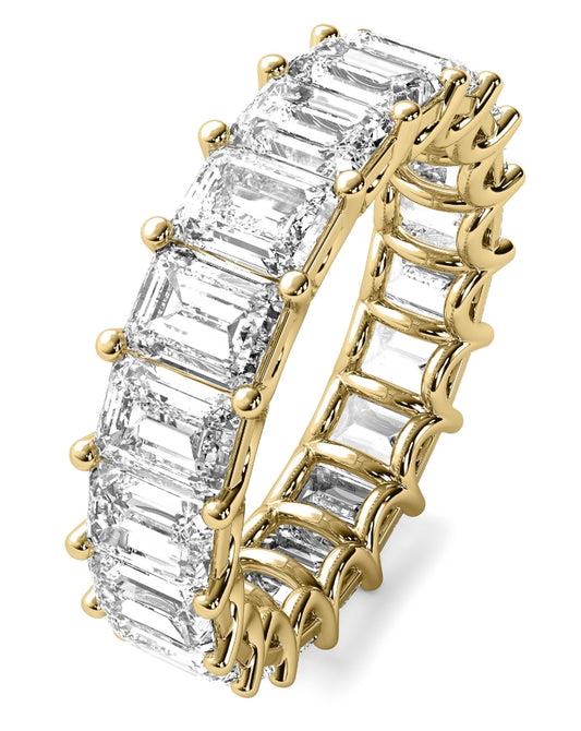 3ct Emerald U Prong Eternity Band