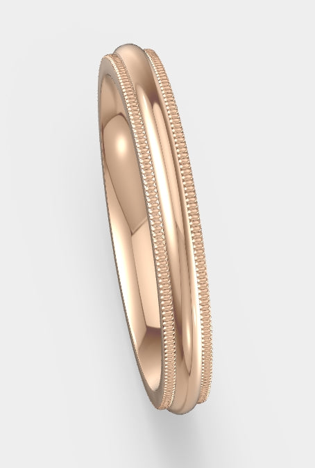 3mm Milgrain Band