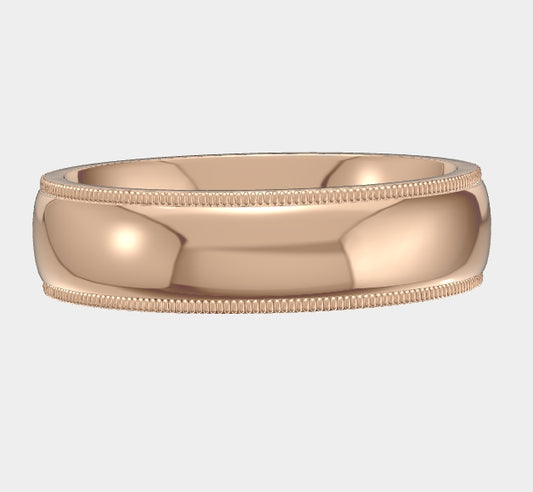 6mm Milgrain Band