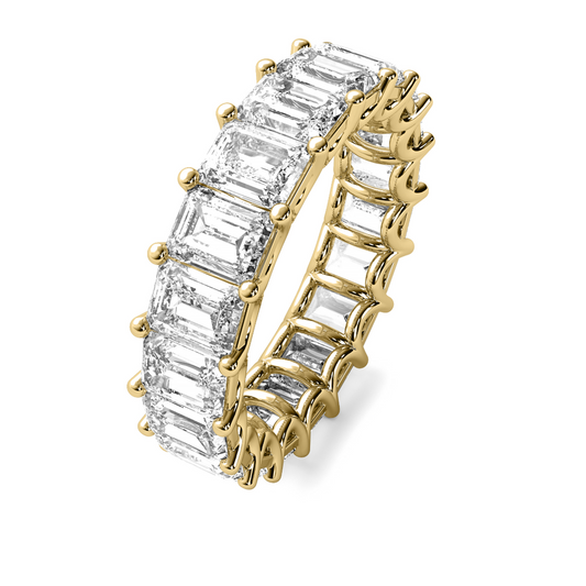 3ct Emerald U Prong Eternity Band