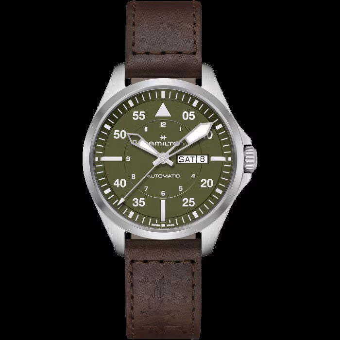 Khaki Aviation Pilot Day Date Auto - Air-Glaciers Edition