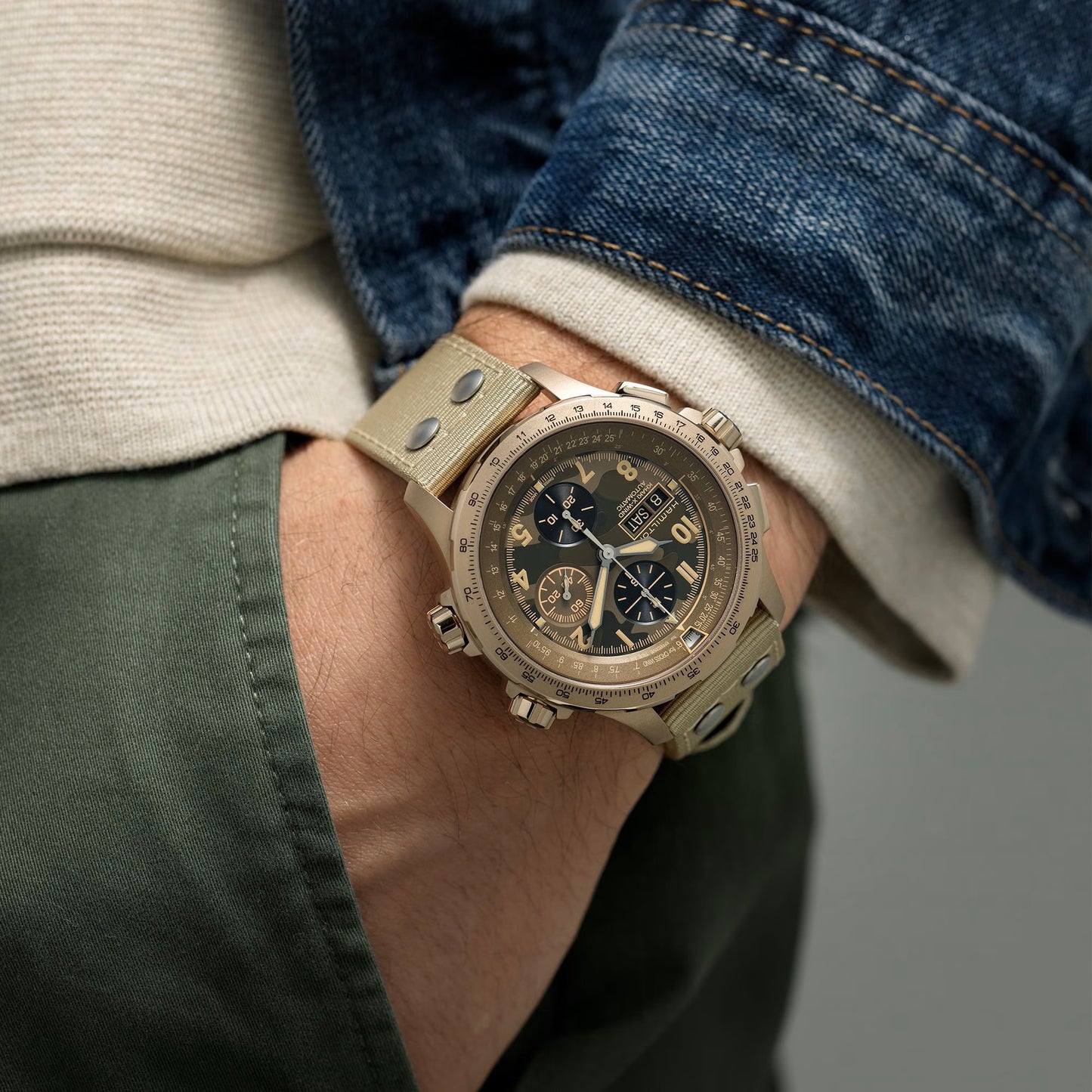 Khaki Aviation X-Wind Auto Chrono