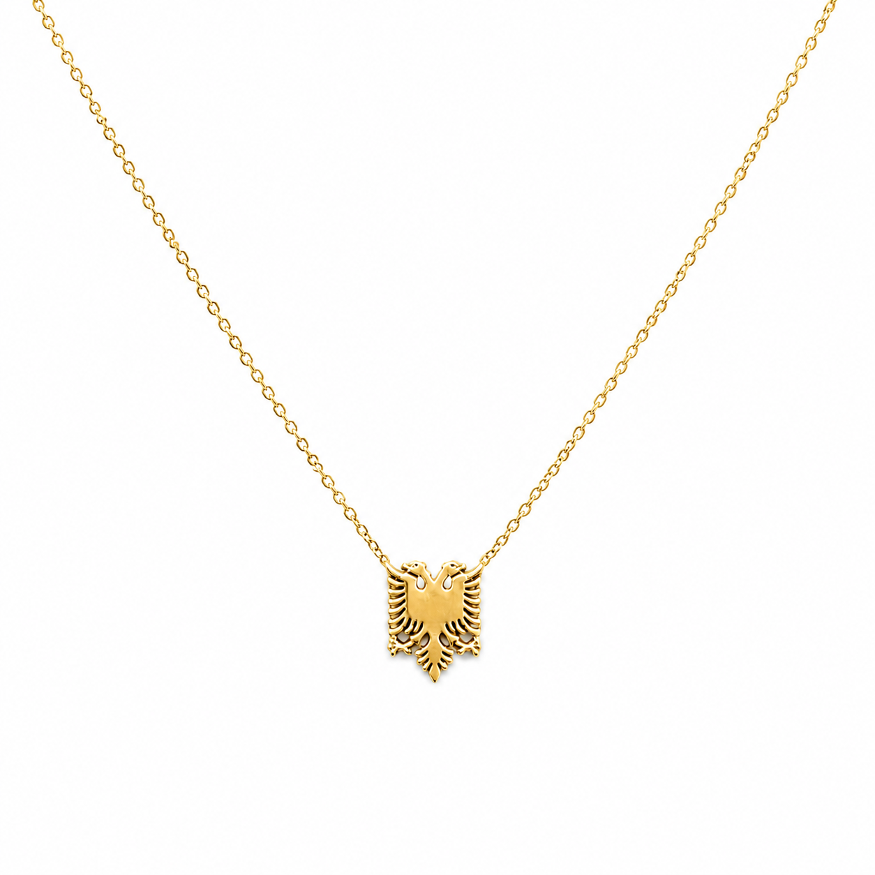 XS Albanian Eagle Necklace 14k Gold